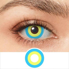 Blue Yellow Circle Halloween Cosplay Contacts