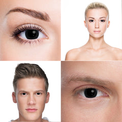 17MM Mini Sclera Black - (Blind Lens with No Pupil Cut Out)