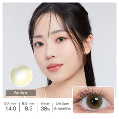 Hidrocor Amber Yellow Colored Contacts