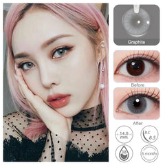Hidrocor Graphite Colored Contacts