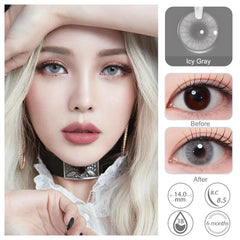Hidrocor Icy Gray Colored Contacts