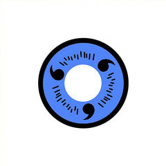 Three Magatama Sharingan Cosplay Contacts - (Blue Sasuke Sharingan)