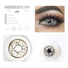 White Crack Halloween Cosplay Contacts