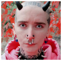 White Pentagram Contacts