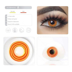Yellow Spiral Halloween Contacts (Chainsaw Man Makima)