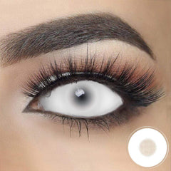 All White Mesh Full Eye 22mm Sclera