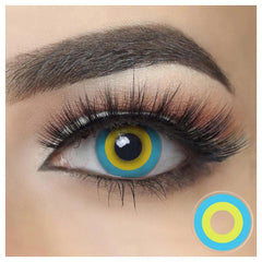 Blue Yellow Circle Halloween Cosplay Contacts