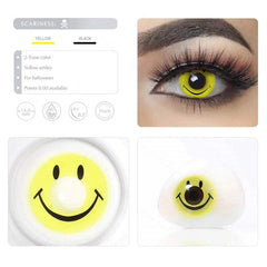 Yellow Smiley Cosplay Contacts (Expiry - 09/25)