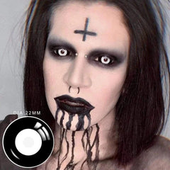 Black and White Full Eye 22mm Sclera