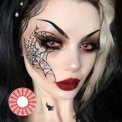 Red Web Halloween Contacts