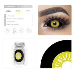 Black And Yellow Full Eye 22mm Sclera