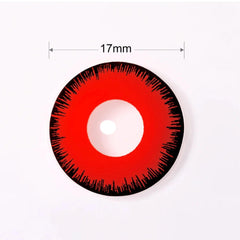 17mm Red Werewolf Mini Sclera Contacts
