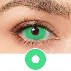 17mm UV Glow Green Mini Sclera Contacts