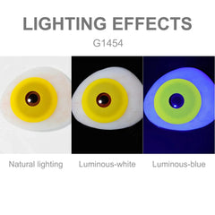 17mm UV Glow Yellow Mini Sclera Contacts