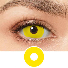 17mm UV Glow Yellow Mini Sclera Contacts