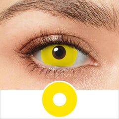 17mm UV Glow Yellow Mini Sclera Contacts