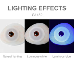 17mm UV Glow White Mini Sclera Contacts