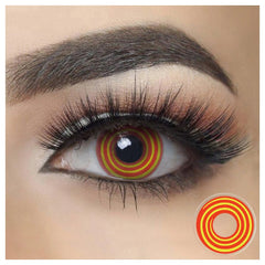 Yellow Spiral Halloween Contacts