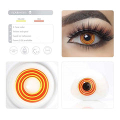Yellow Spiral Halloween Contacts