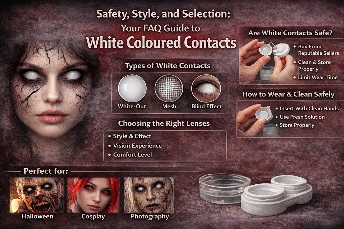 Safety, Style, and Selection: Your FAQ Guide to White Coloured Contacts