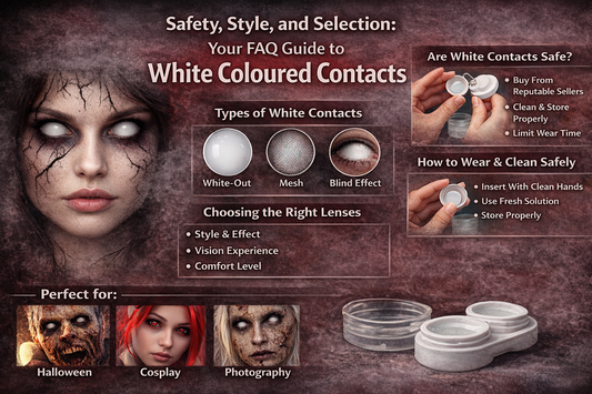 Safety, Style, and Selection: Your FAQ Guide to White Coloured Contacts