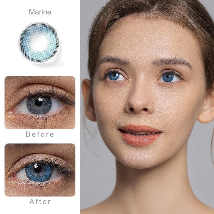 Hidrocharme Marine Blue Coloured Contacts