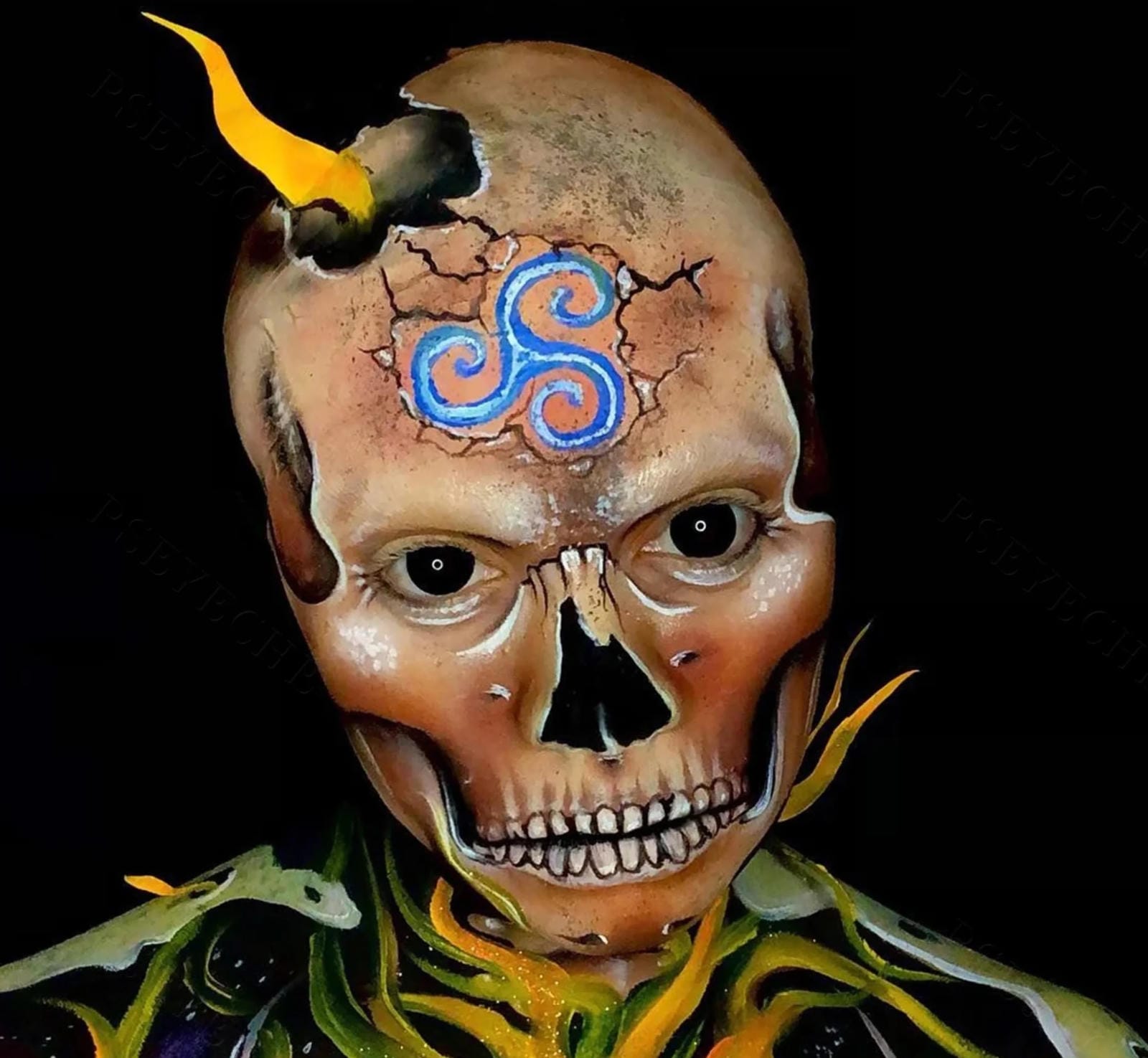 17mm Black Mini Sclera (With Pupil Cutout)