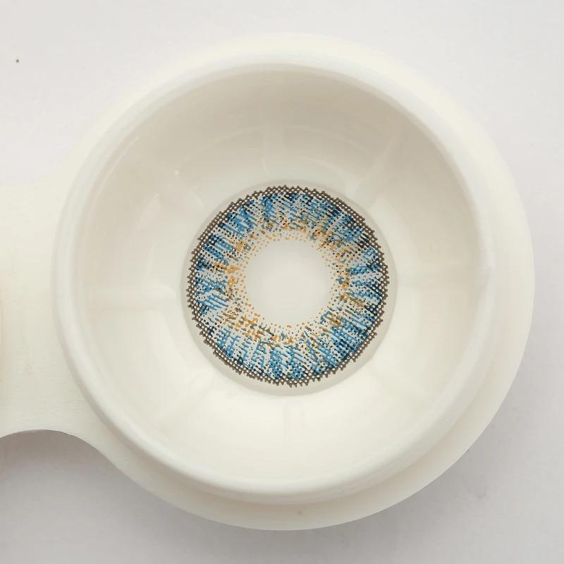 3 Tone Blue Colored Contacts