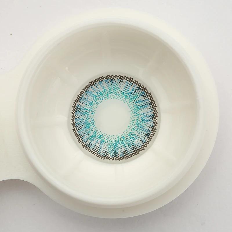 3 Tone Brilliant Blue Colored Contacts