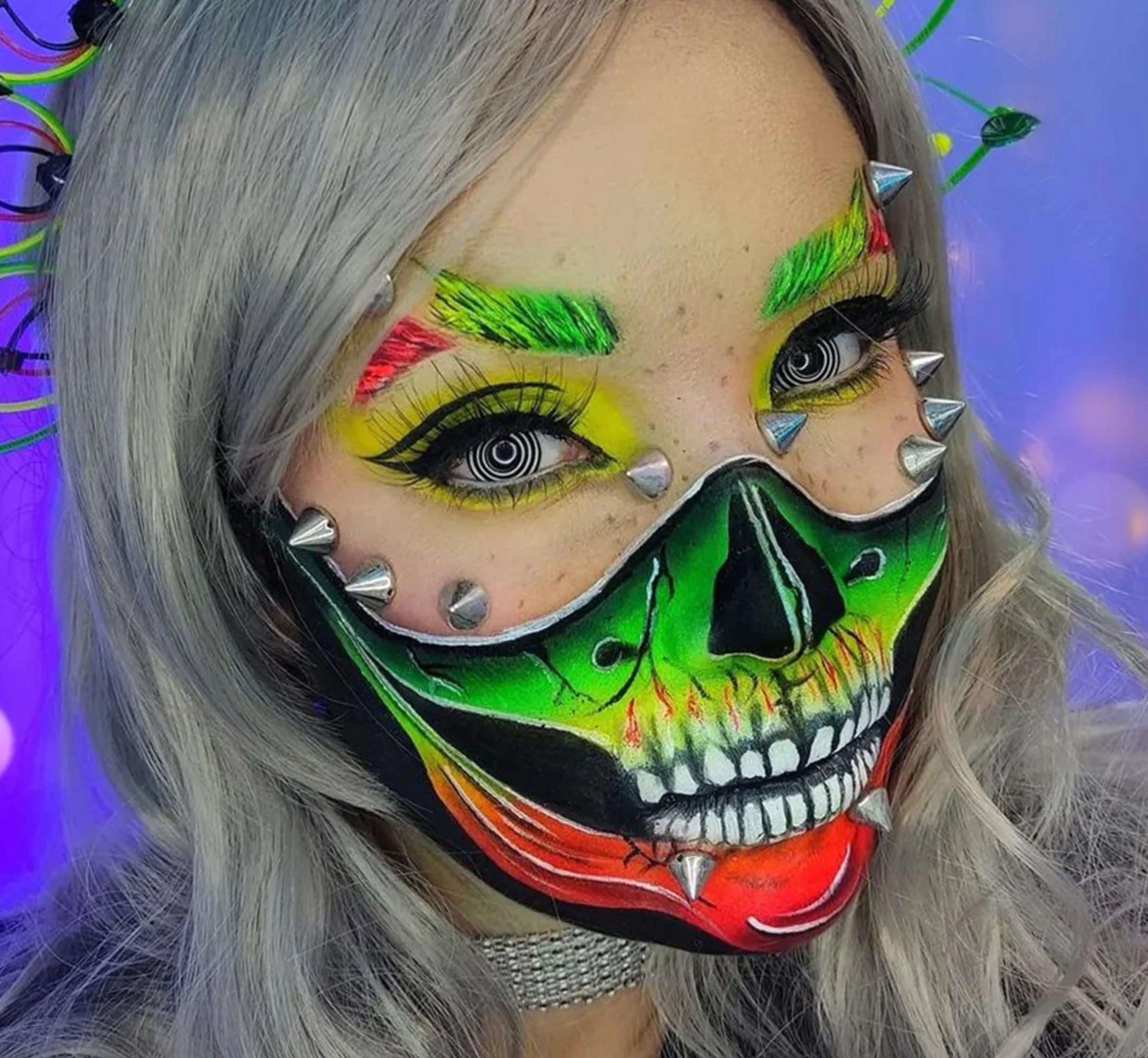 Black Spiral Halloween Contacts