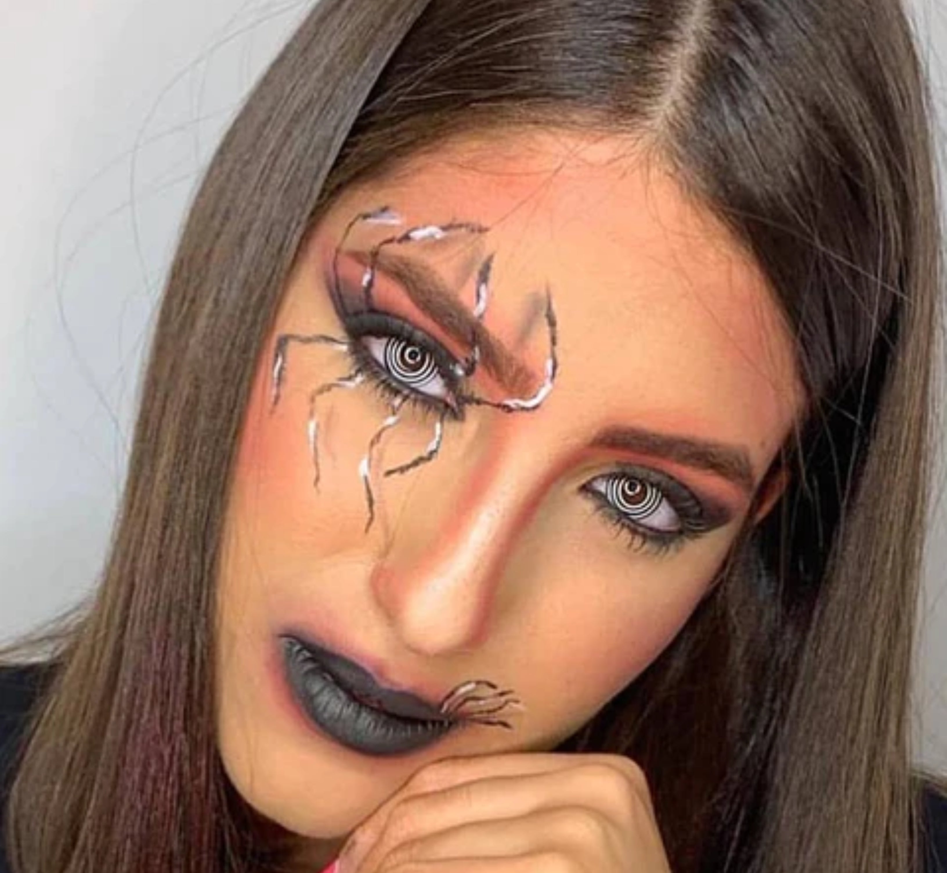 Black Spiral Halloween Contacts