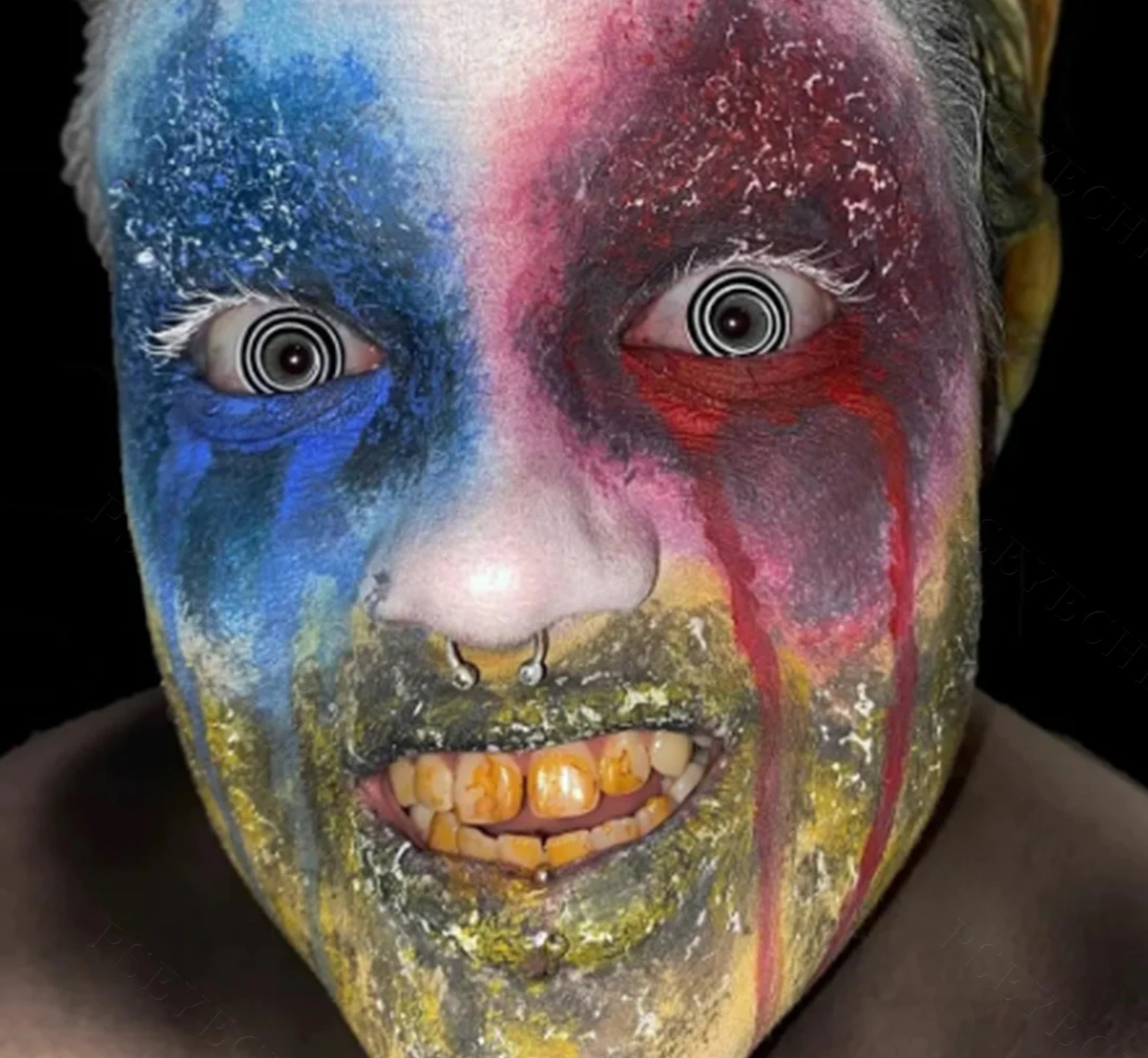 Black Spiral Halloween Contacts
