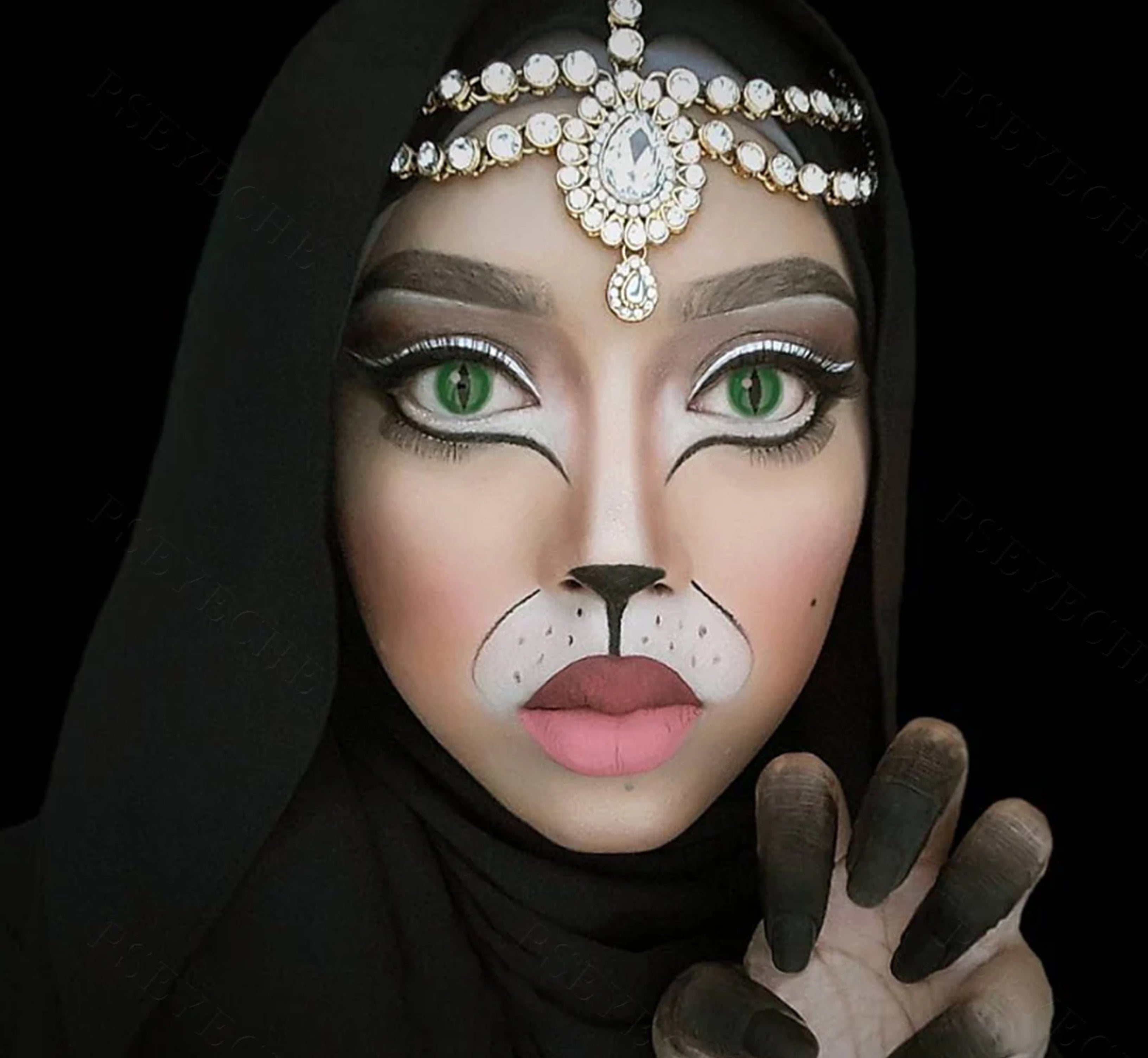 Green Cat Halloween Contacts