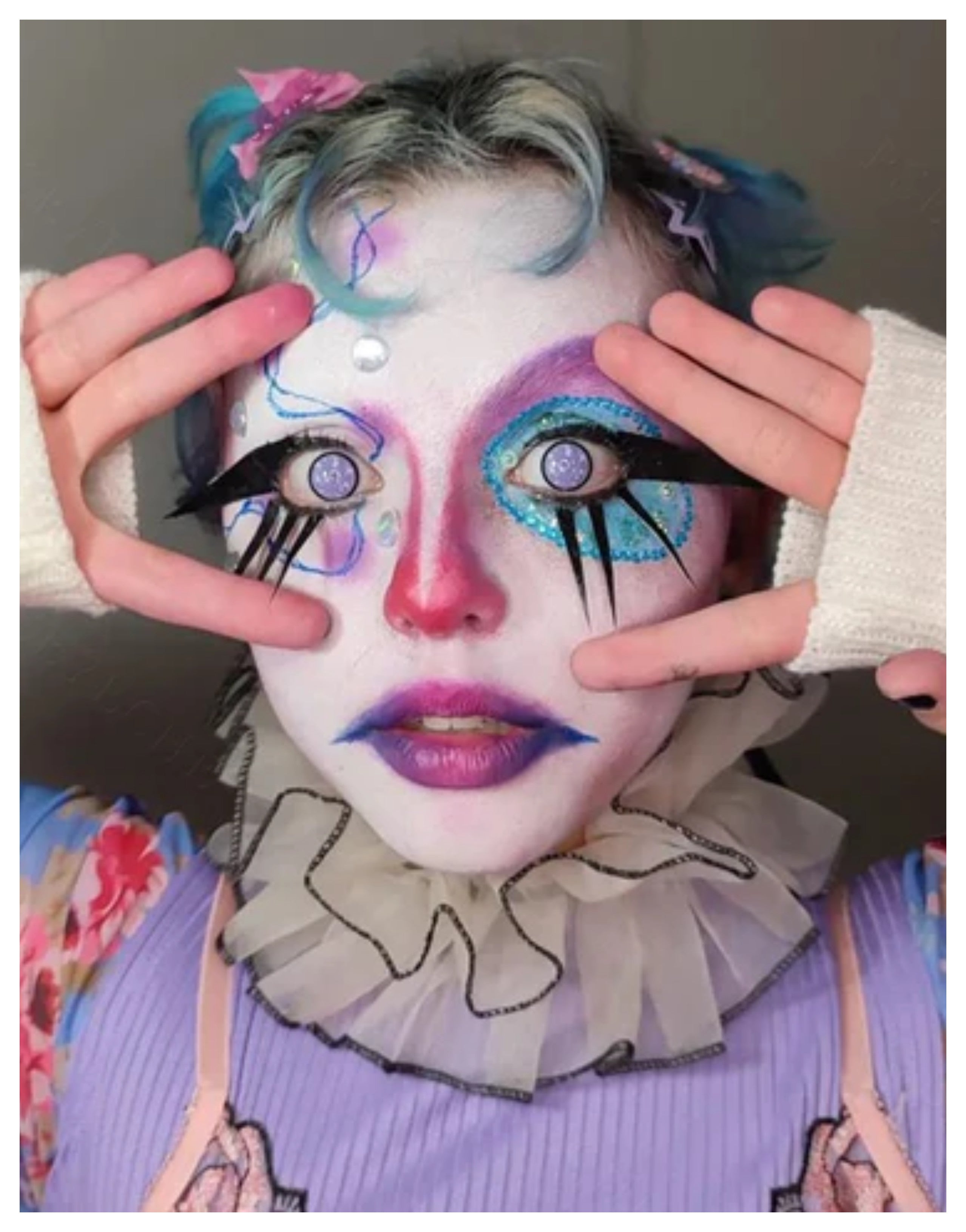 Kokomi Cosplay Violet Galaxy Contacts