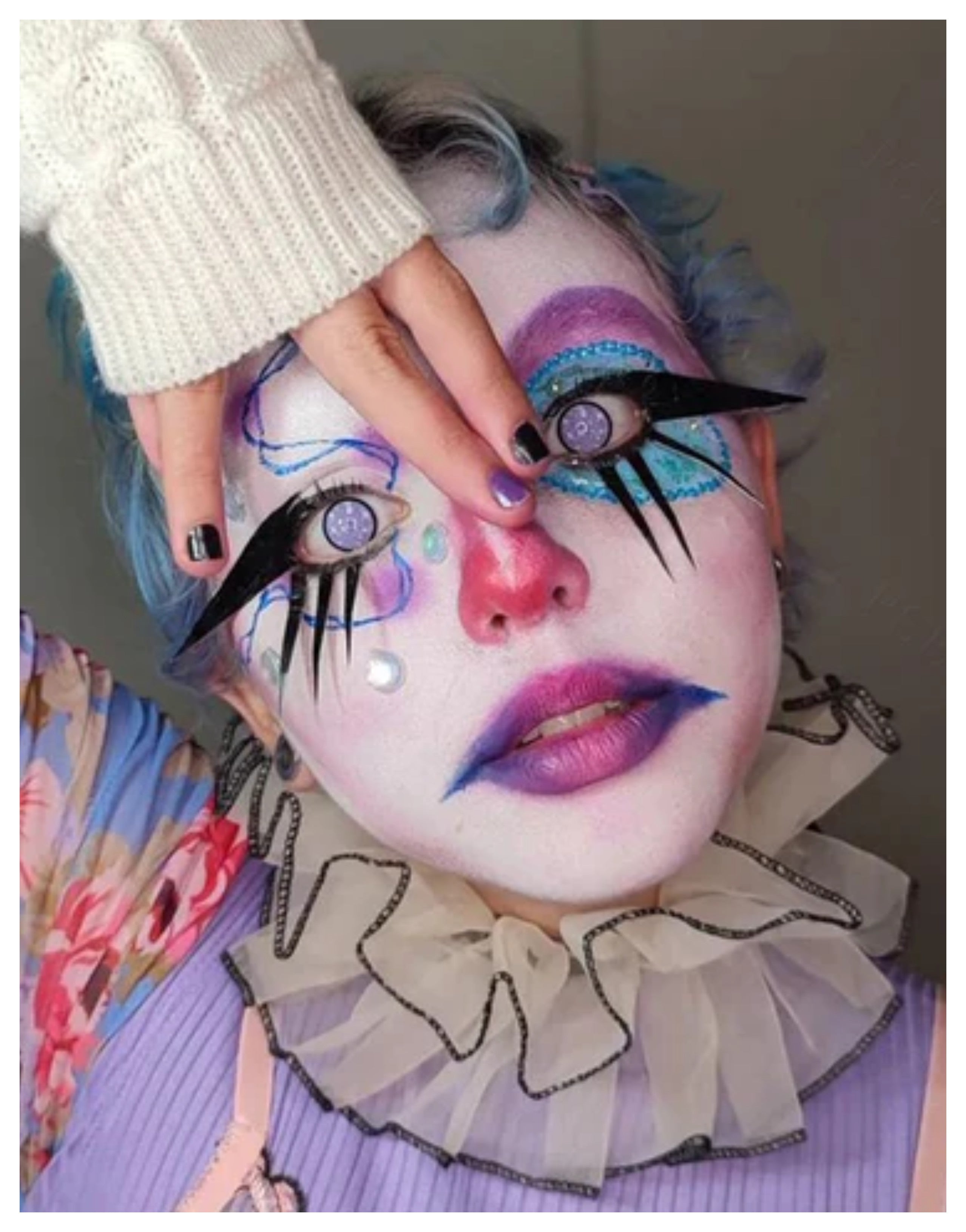 Kokomi Cosplay Violet Galaxy Contacts