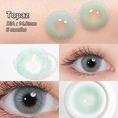Hidrocor Topaz Blue Coloured Contacts