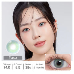 Hidrocor Topaz Blue Coloured Contacts