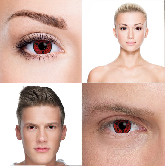 Naruto Sasuke Red Sharingan Cosplay Contacts