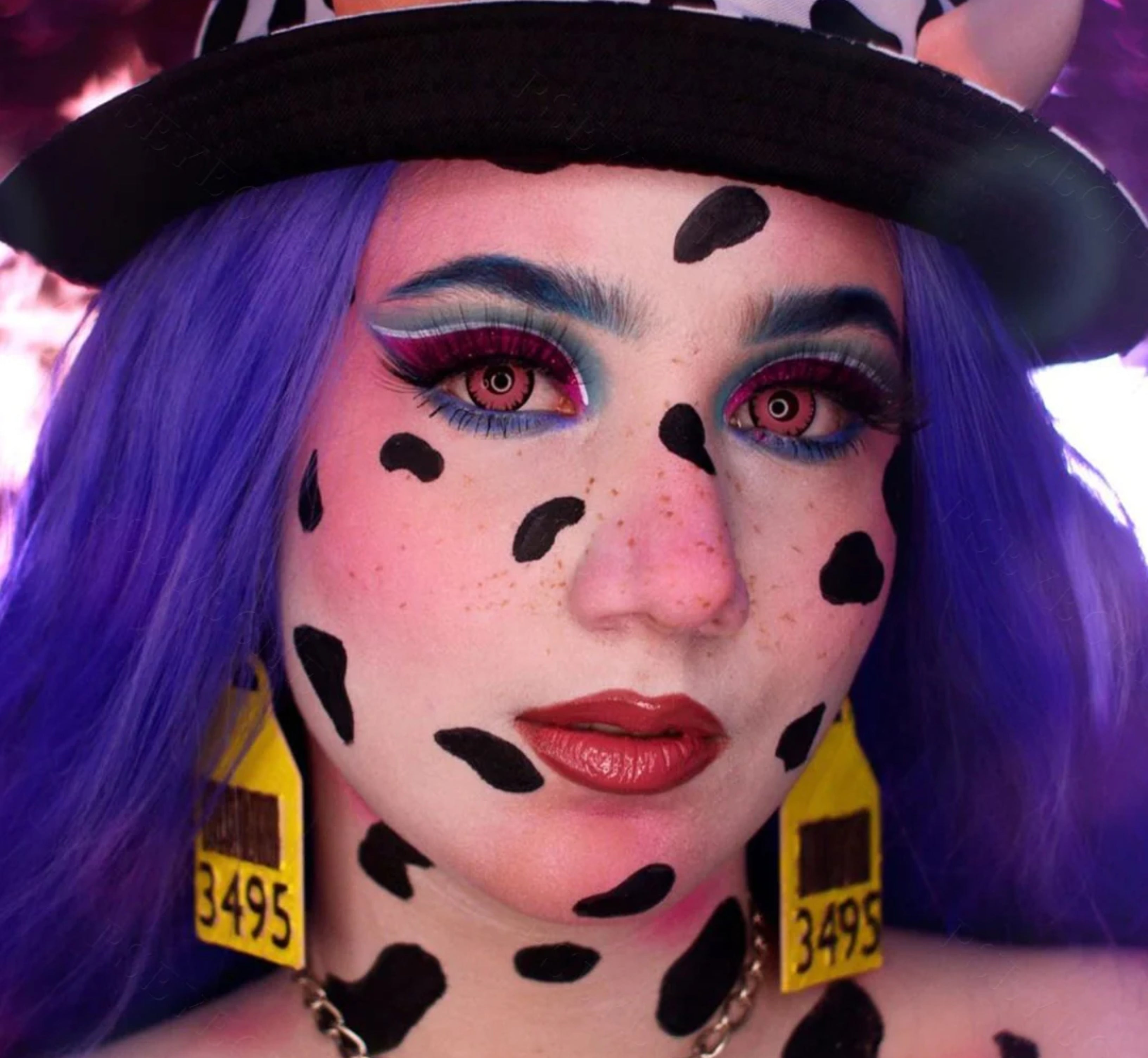 Pink Vampire Halloween Contacts