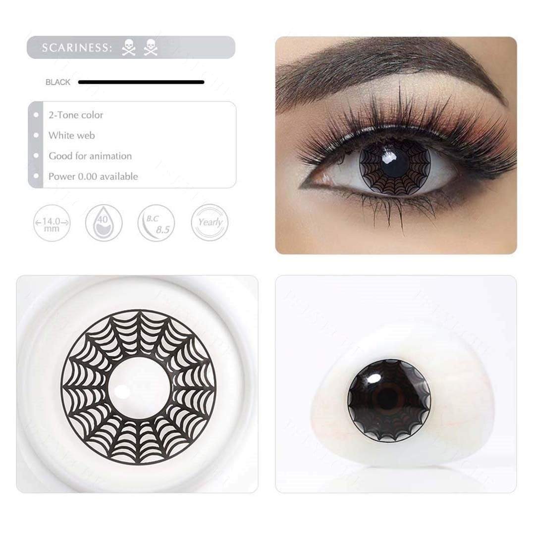 Black Web Halloween Contacts