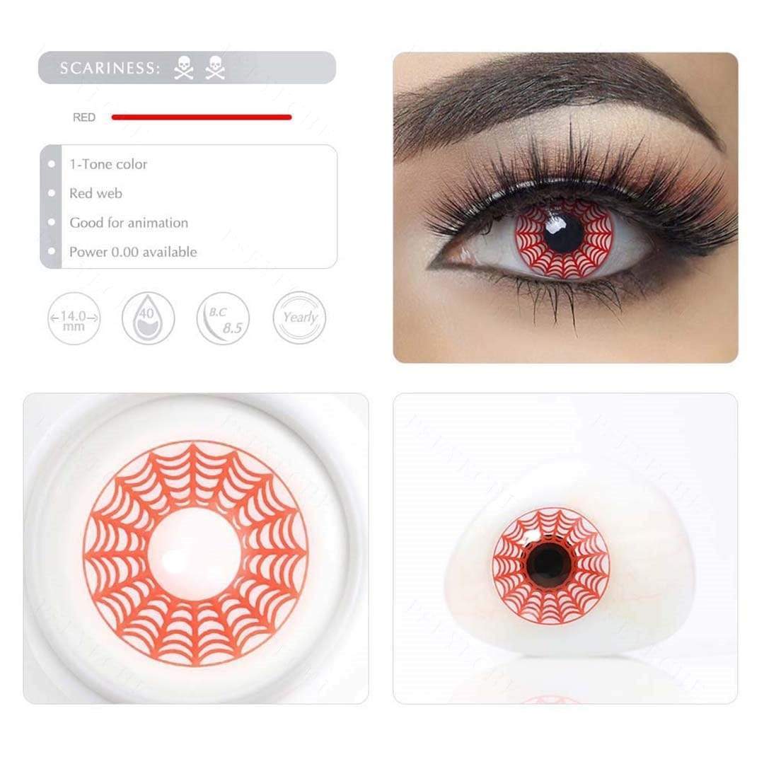 Red Web Halloween Contacts