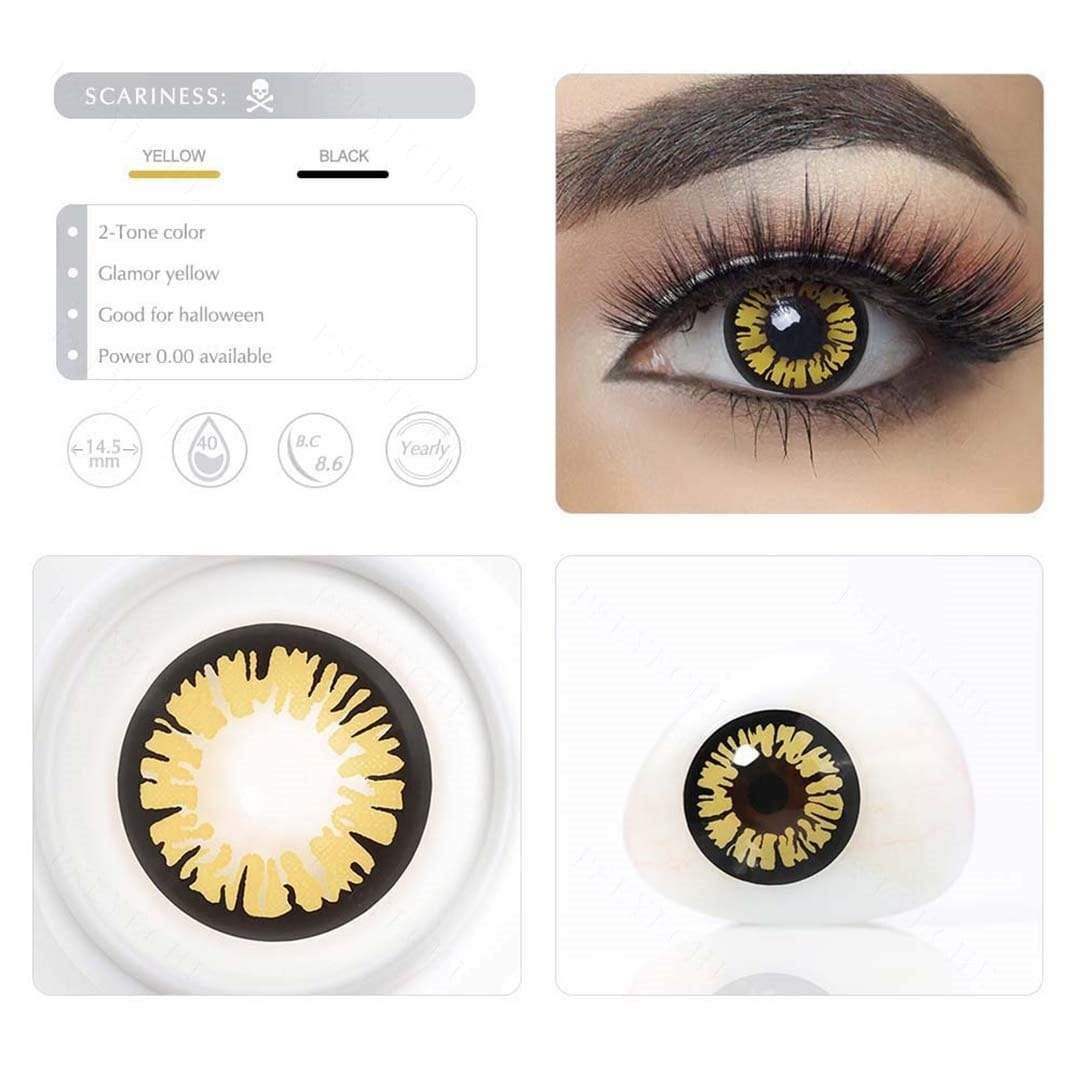 Glamor Yellow Halloween Contacts