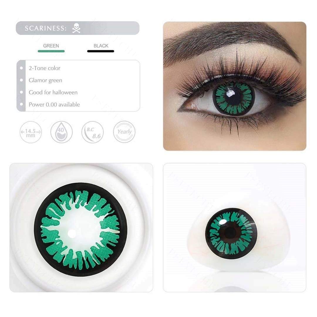 Glamor Green Halloween Contacts