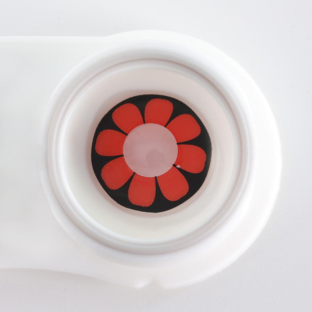 Red Daisy Halloween Contacts