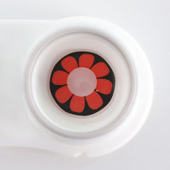 Red Daisy Halloween Contacts
