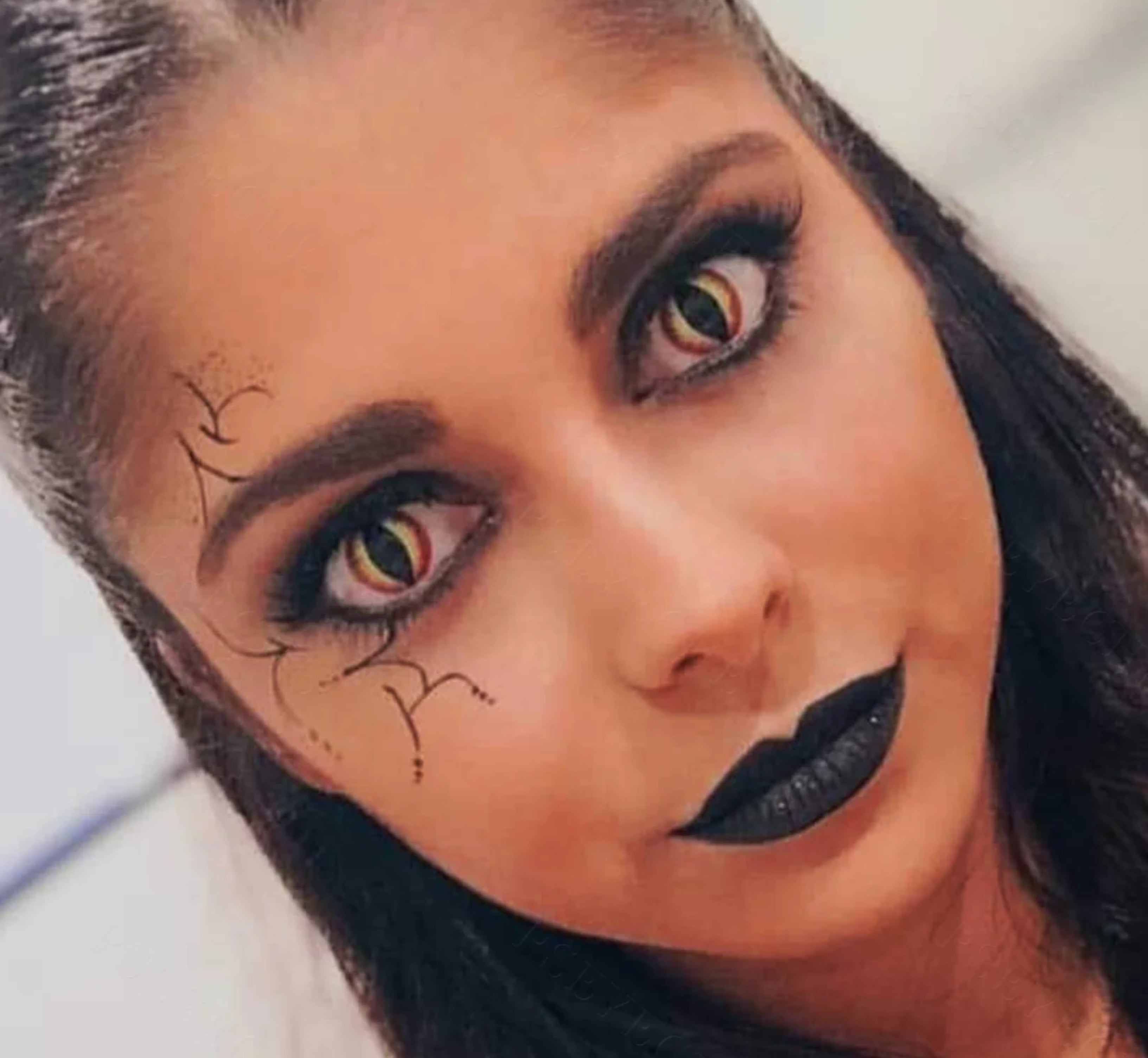 Red Lizard Halloween Contacts