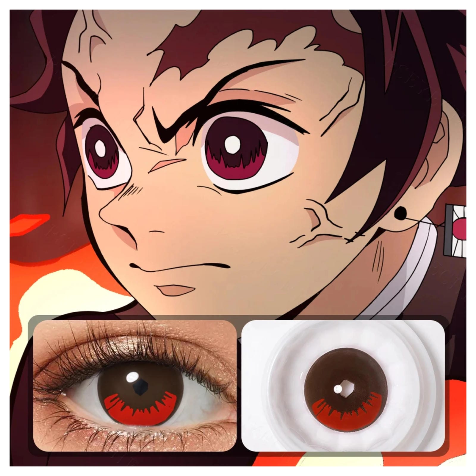 Tanjiro Kamado Cosplay Contacts