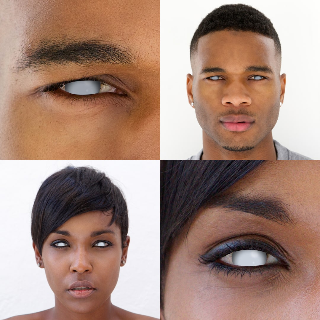 Blind White Contacts