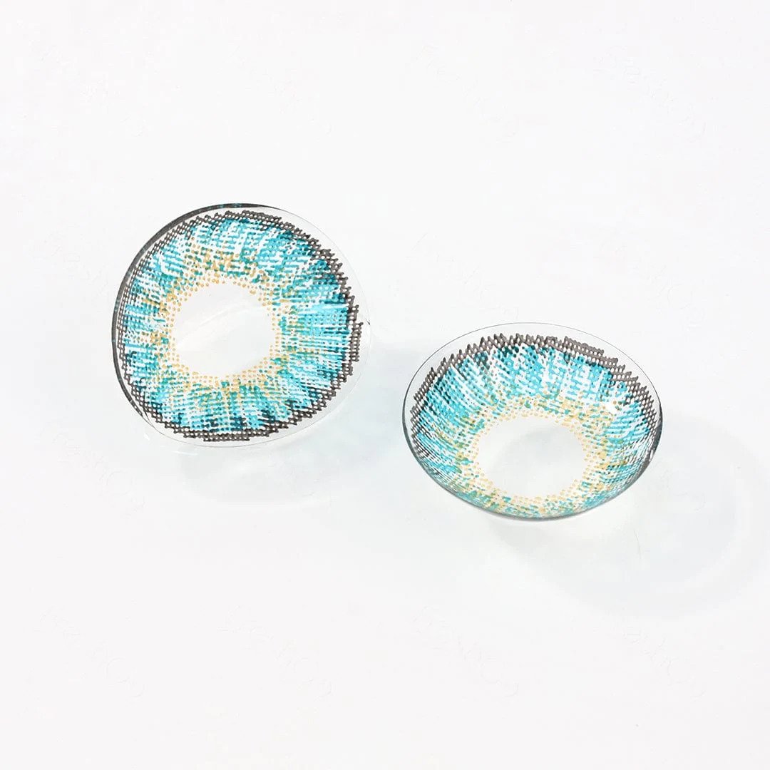 3 Tone Turquoise Colored Contact Lenses
