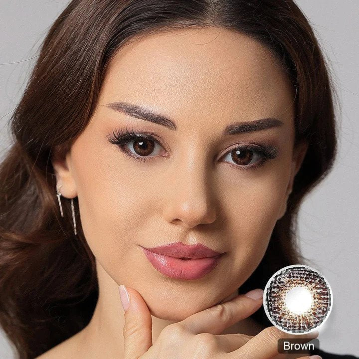 3 Tone Brown Colored Contacts
